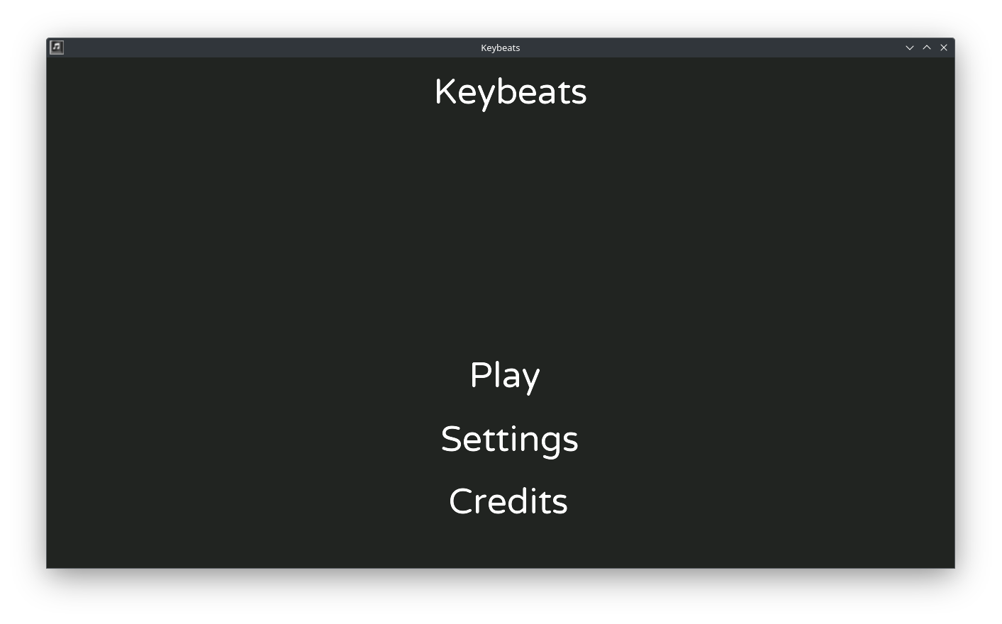The title screen from Keybeats.